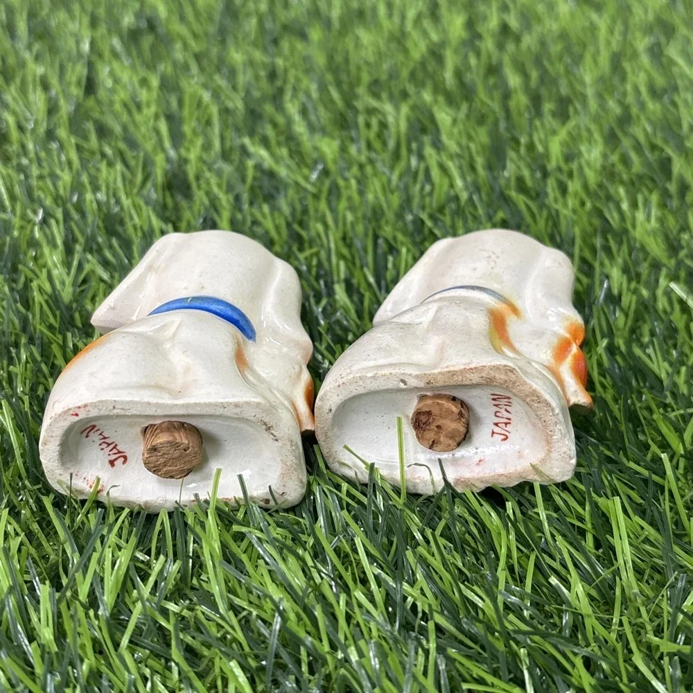 Vintage Dog Salt Pepper Shakers‎ Japan Ceramic Puppy Pair Cute Kitschy